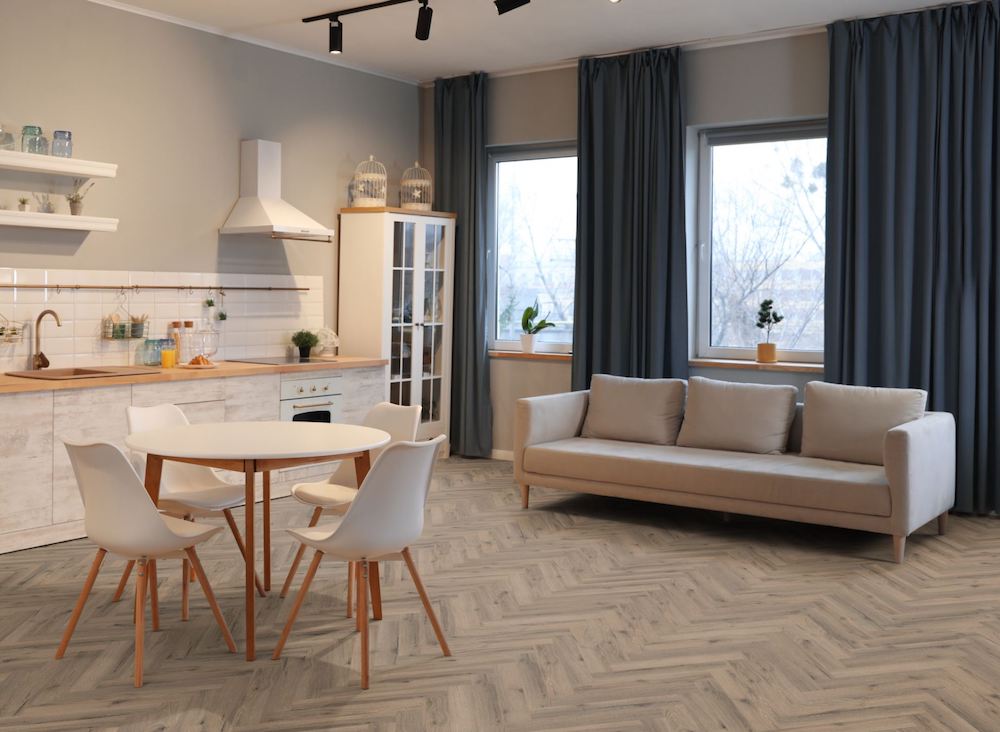 Liberty Lignum Core Mocha Oak Herringbone SPC Rigid Vinyl Flooring