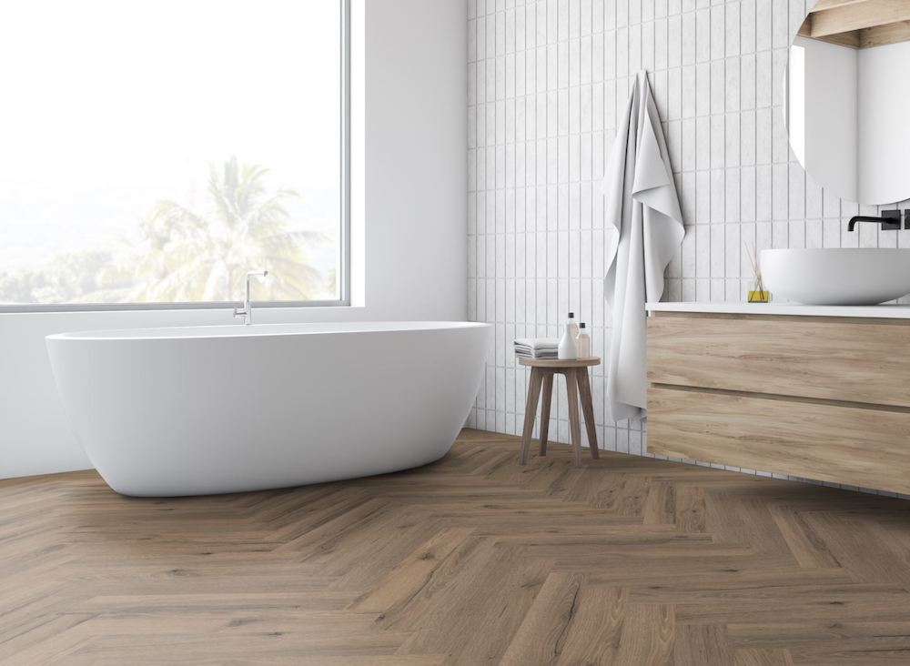 Liberty Lignum Core Mocha Oak Herringbone SPC Rigid Vinyl Flooring