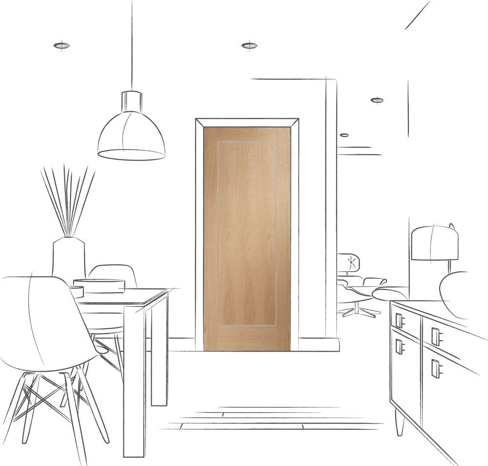 Internal Oak Varese Door Pre-Finished
