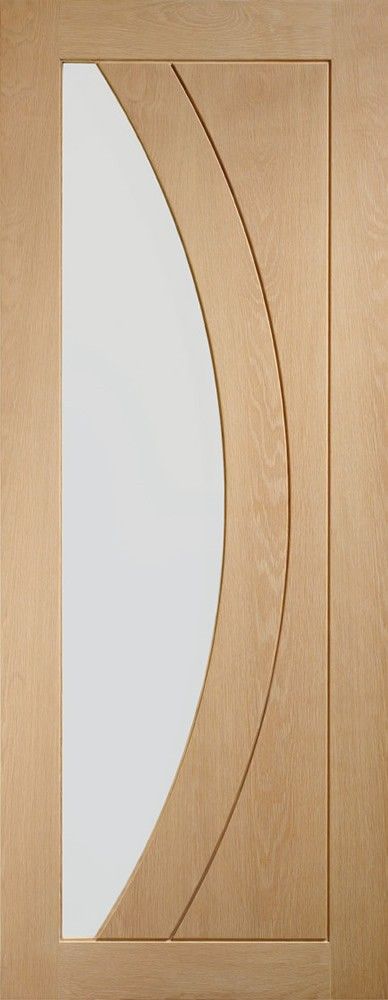 XL Joinery Internal Oak Salerno Clear Glazed Door Fully Finished
