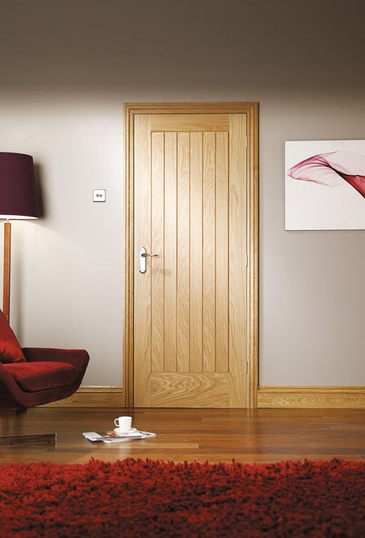 XL Joinery Internal Oak Suffolk Fire Rated Door FD30 Fully Finished