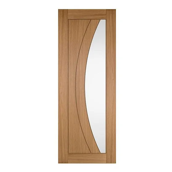 Liberty Sicily Contemporary Fully Finished Oak Clear Glass Internal Door