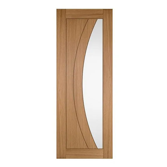 Liberty Sicily Contemporary Fully Finished Oak Clear Glass Internal Door